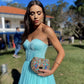 Atemberaubendes langes Tiffany-Ballkleid in A-Linie fg4718