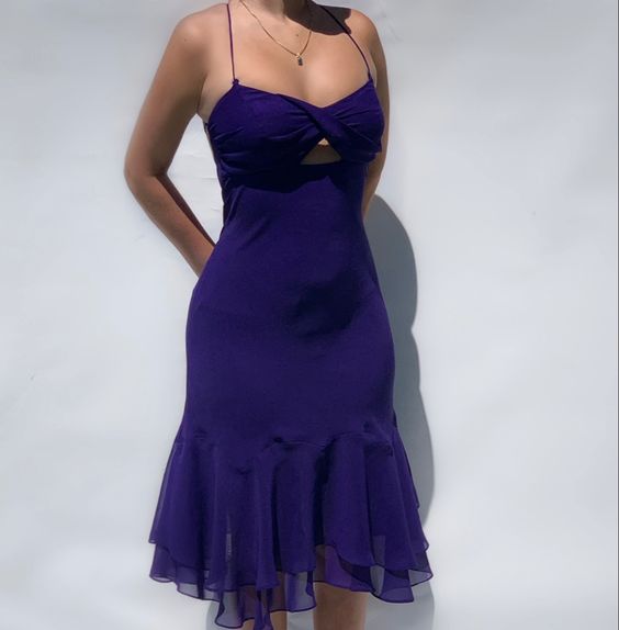 Sexy Purple Midi Prom Dresses For Girls Formal Party Gowns      fg3647