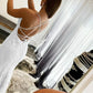 White Halter Backless Prom Dress     fg3761