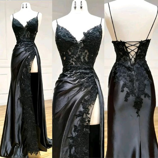 Black dress prom dresses, long evening dresses,party dresses, formal dress      fg3503