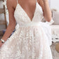 Lovely White Lace Short Prom Dress Mini Party Gowns     fg3741