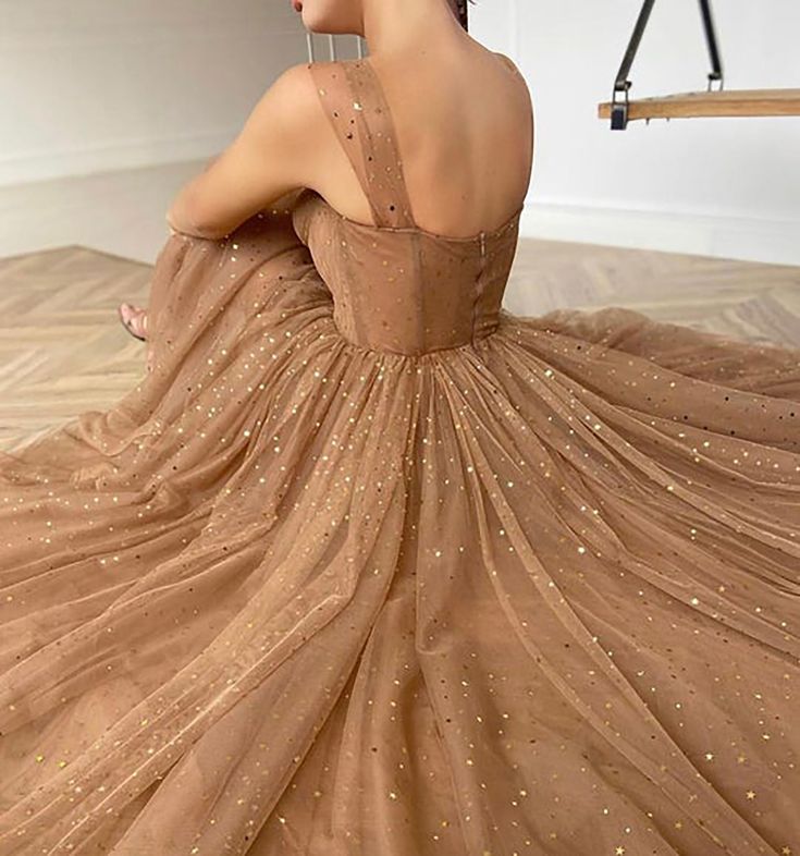 Robe de bal vintage kaki en tulle, longueur mi-mollet, décolleté en cœur, fg3670
