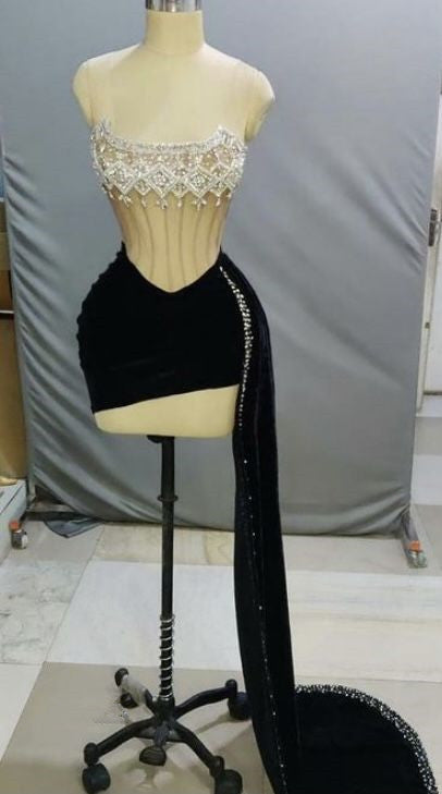 Elegant Black Short Party Dresses Short Prom Dress Homecoming Dress    fg3538