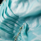 Sweetheart Mint Shimmer Organza Ball Gown with Pleated Bodice & Lace Appliqué fg8960