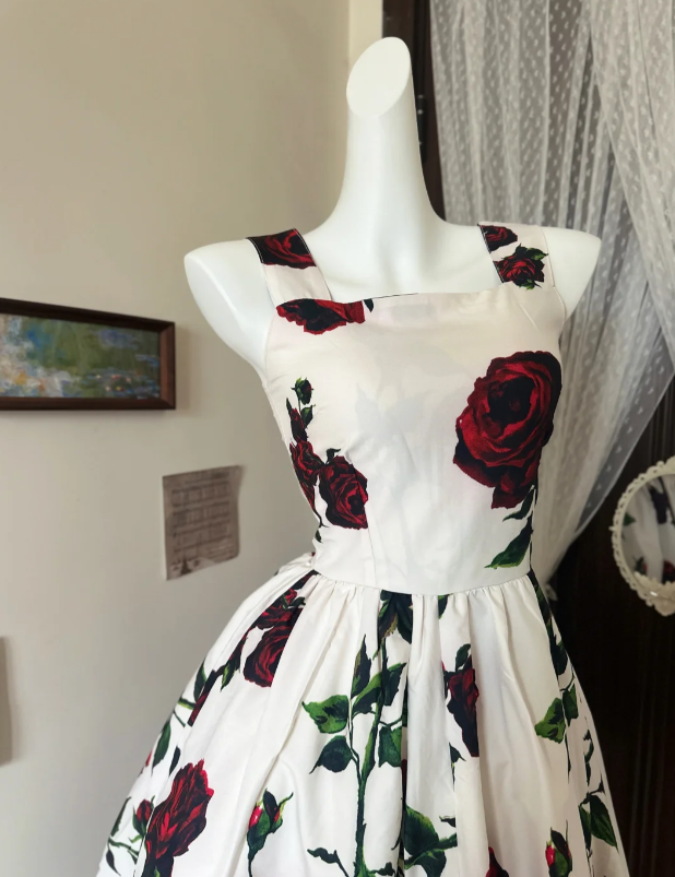 A Line Floral Prom Dress 22nd Birthday Outfit Formal Event Dress fg8327