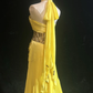 Classy Yellow Chiffon Prom Party Dress Beads Evening Gowns  fg8596