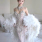 Pretty Mermaid Tulle Beads Long Prom Dresses Formal Evening Dress   fg7547