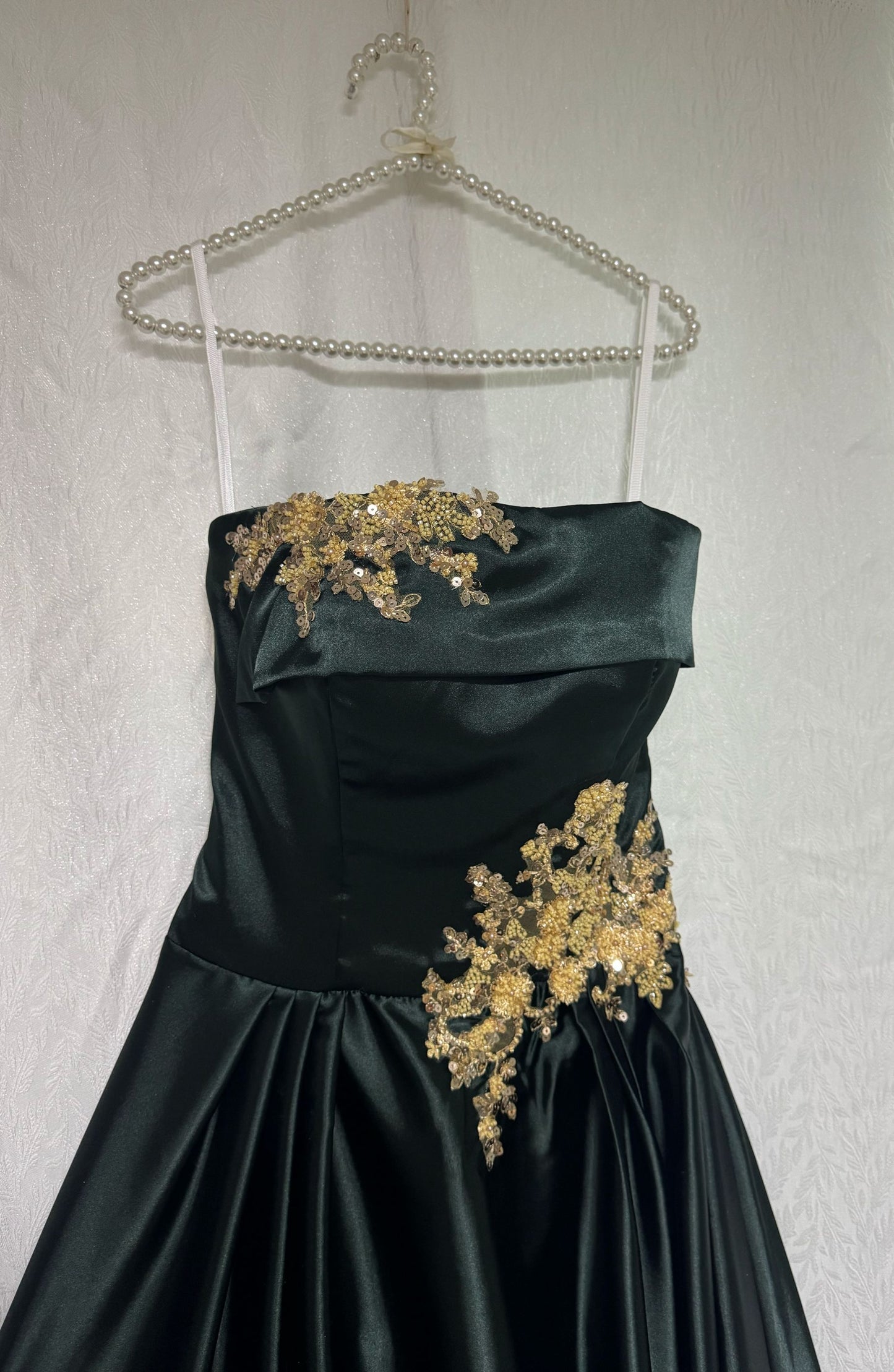 Stunning A Line Satin Prom Party Dress With Beading Modest Graduation Dress  fg8751