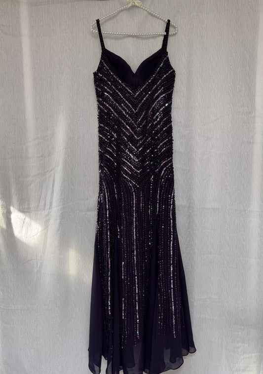 V Neck Beading Prom Party Dress Luxurious Evening Dress  fg8754