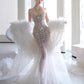 Pretty Mermaid Tulle Beads Long Prom Dresses Formal Evening Dress   fg7547