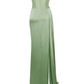 Sexy Grüne Meerjungfrau Seitenschlitz Maxi Lange Party Ballkleider, Abendkleider fg6759
