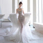 Pretty Mermaid Tulle Beads Long Prom Dresses Formal Evening Dress   fg7547