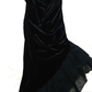 Robe de cocktail à volants en velours noir, robe de soirée, robe de bal (veste non incluse) fg7231