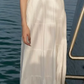 Strapless Two Piece Outfit, Tiered Maxi Skirt Wedding Guest Beach Dress fg8767