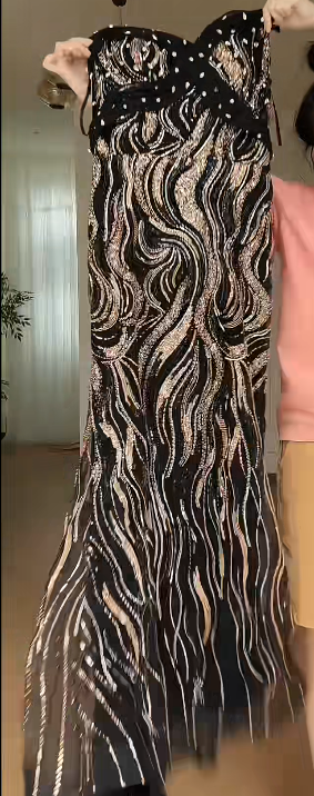 One Shoulder Sequin Mermaid Evening Gown  fg8789