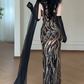 One Shoulder Sequin Mermaid Evening Gown  fg8789
