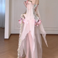 Romantic Floral Strapless Corset Tulle Fairy Mini Evening Gown fg8793