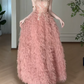 Strapless Sweetheart Beaded Tulle A Line Evening Dress fg8804