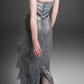 Sweetheart Strapless Tiered Fringe Evening Gown fg8826