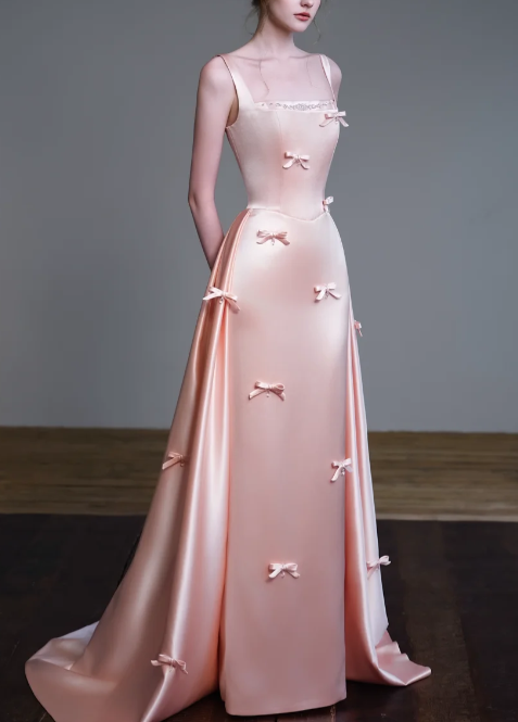 Square Neck Satin Mermaid Evening Gown fg8836
