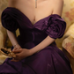 Off Shoulder 3D Floral Satin Mermaid Evening Dress fg8843