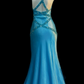 Halter V-Neck Beaded Mermaid Satin Prom Dress fg8850