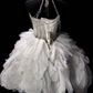 Halter Beaded Sequin Petal Tulle Short Homecoming Dress fg8880