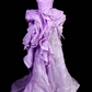 Strapless Ruffled Organza Long Prom Gown fg8890