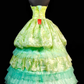 Strapless Tiered Printed Organza Ball Gown fg8892