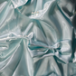 Strapless Ruched Bow Pearl Satin Ball Gown  fg8906