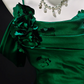 Spaghetti Strap 3D Floral Satin Evening Gown  fg8908