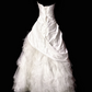 Strapless Beaded Trim Ruffled Tulle A-line Wedding Dress  fg8912