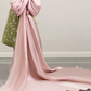Green Strapless Floral Bow Midi Evening Gown fg9094