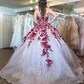 Quinceanera Dresses Appliqued Sequins Sweetheart Tulle Floor Length Sweet 16 Dresses Vestidos De Ball Gown Prom Dress     fg4170