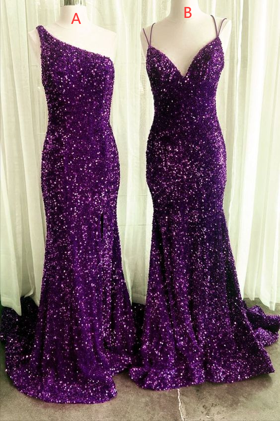 Purple Sparkly Prom Dresses Long Party Dress Formal Dress      fg3466