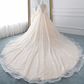 Vintage Long Sleeve Wedding Dresses Sexy Appliques Lace Ball Gown Wedding Dresses     fg5419