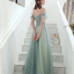 Green Tulle Lace Long Prom Dress, Green Tulle Formal Dress        fg4189