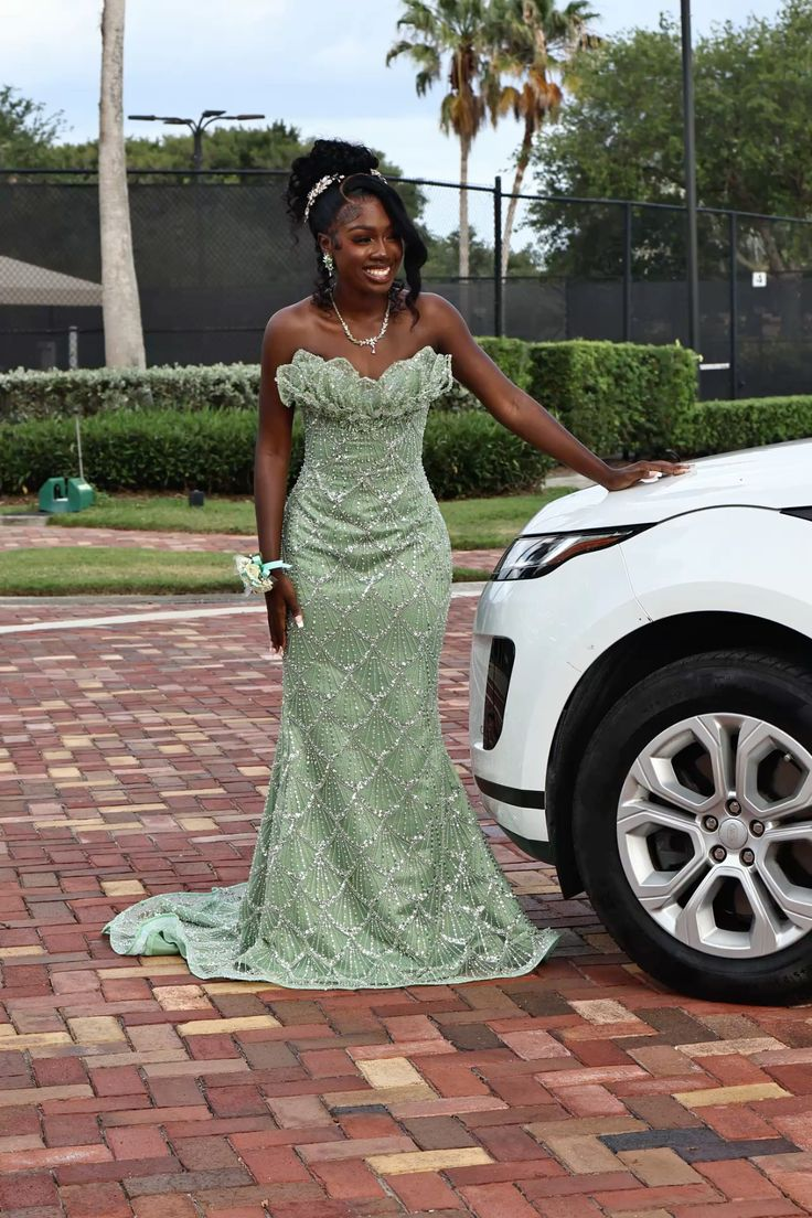 Sequin Mermaid Long Prom Party Dress Black Girl Graduation Dress fg8411