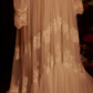 Ve Neck Ivory Lace Wedding Dress With Long Sleeves Elegant Wedding Gowns fg8598