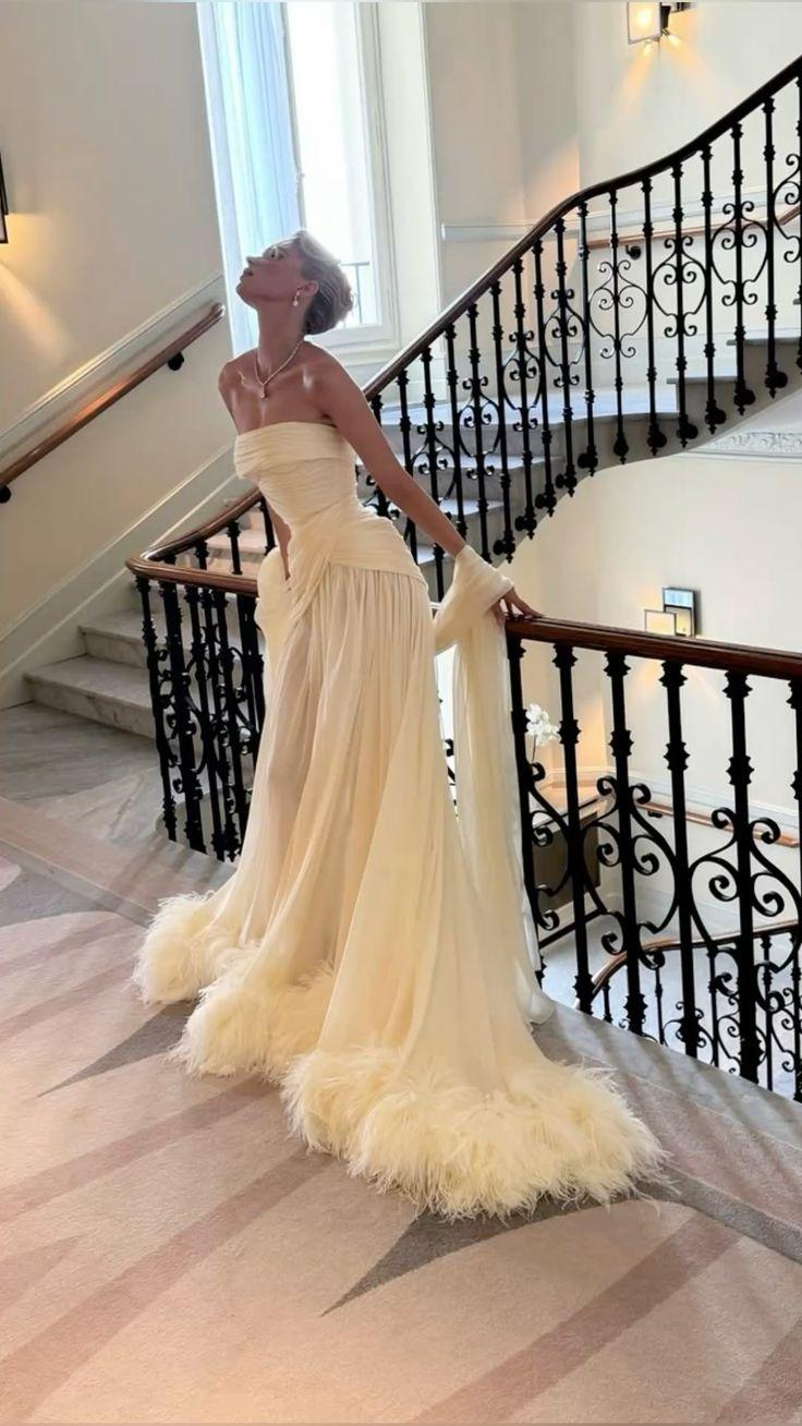 Strapless Ivory Classy Wedding Dress Mermaid Simple Dress For Bride fg8381