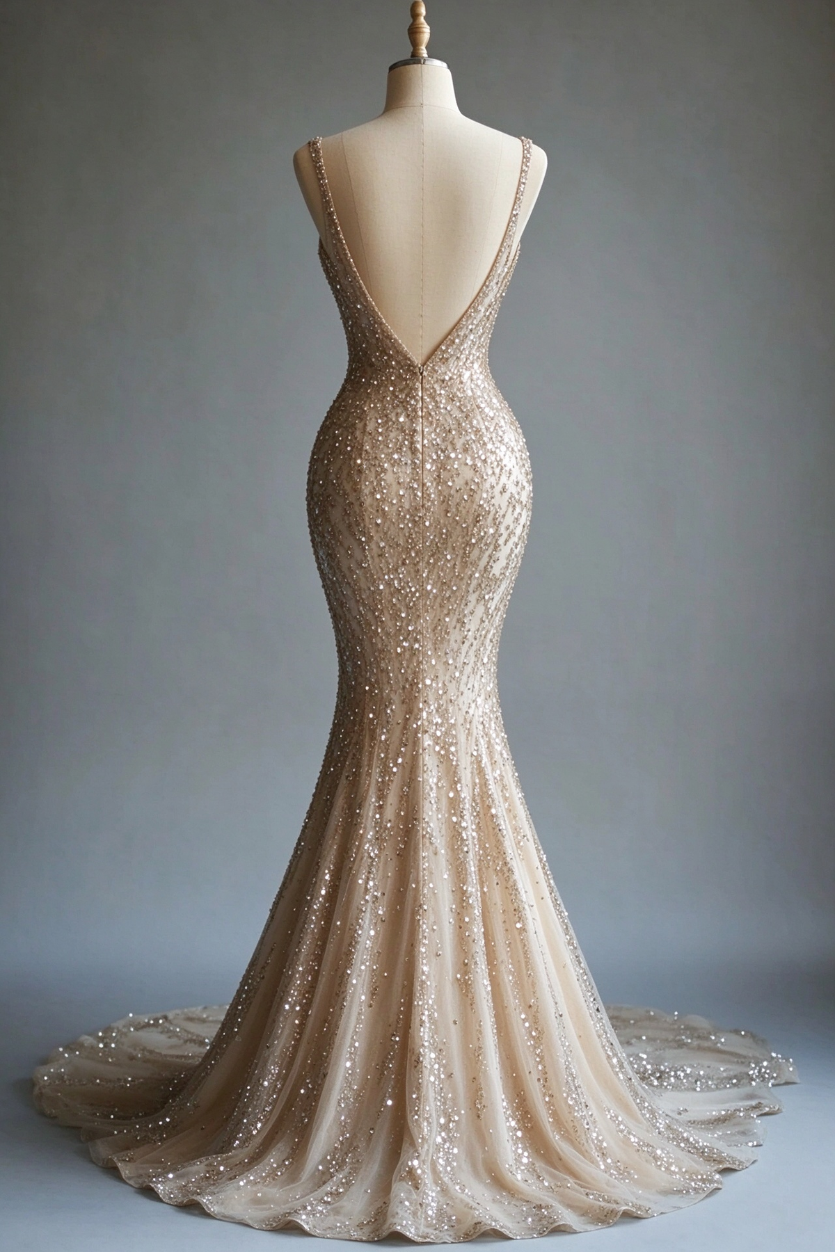 Buntes Meerjungfrau-Partykleid mit Pailletten und langen Abschlusskleidern fg8362