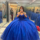 Royal Blue Sparkly Princess Ball Gown Quinceanera Dresses    fg6843