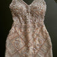 Shinning Crystal Beaded Sheath Short Homecoming Dress     fg28