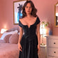 A-Line Off Shoulder Black Velvet Long Prom Dress,  Formal Dress       fg4446