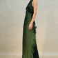 Sexy Halter Ombre Green Chiffon Backless Long Prom Dress Evening Dress       fg4892