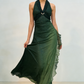 Sexy Halter Ombre Green Chiffon Backless Long Prom Dress Evening Dress       fg4892