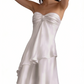 Sexy A-Linie Sweetheart Partykleider Weiße lange Ballkleider fg5154