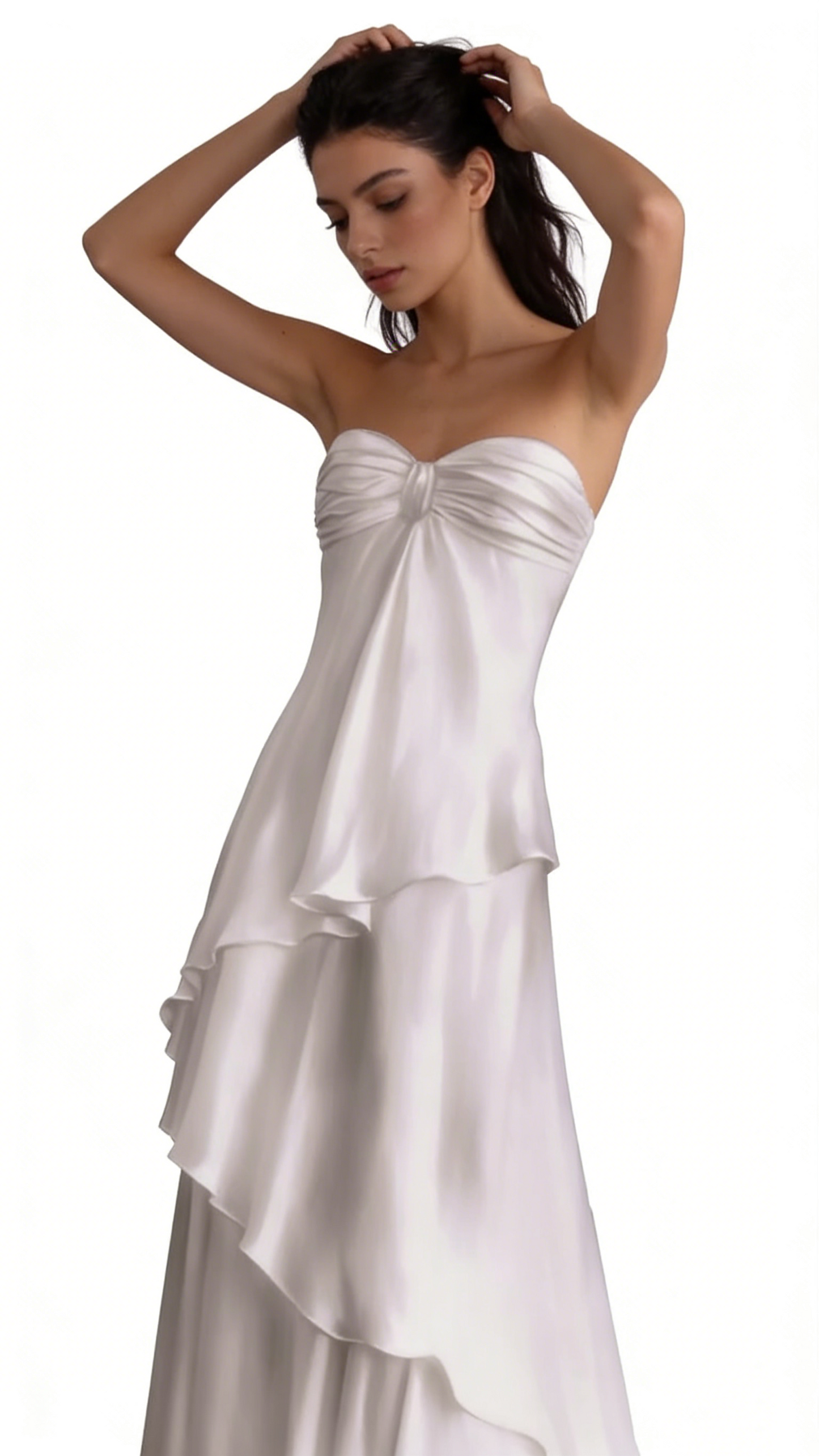 Sexy A-Linie Sweetheart Partykleider Weiße lange Ballkleider fg5154