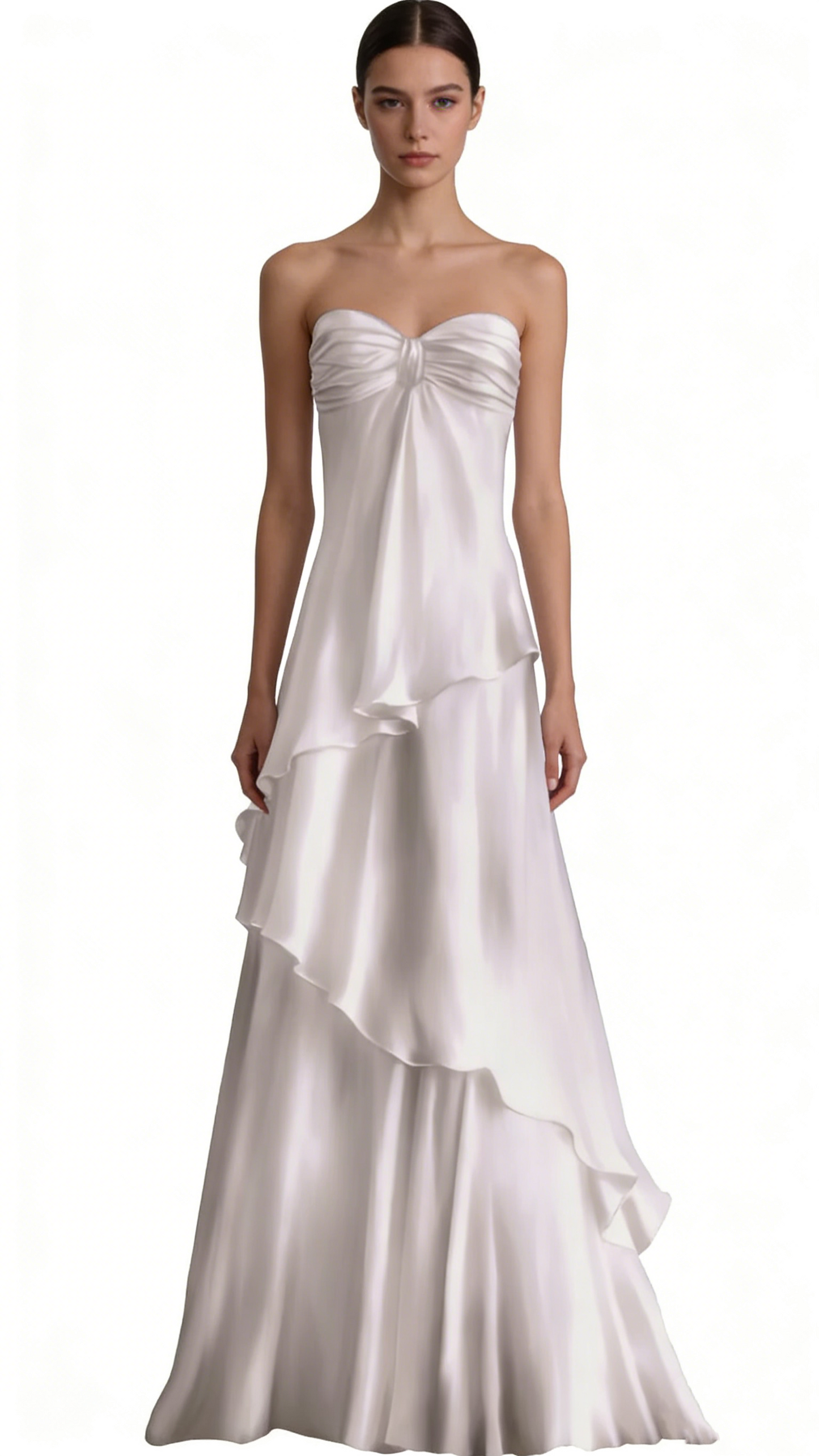 Sexy A-Linie Sweetheart Partykleider Weiße lange Ballkleider fg5154