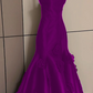 Elegantes schwarzes Spaghettiträger-Ballkleid Partykleid fg5366